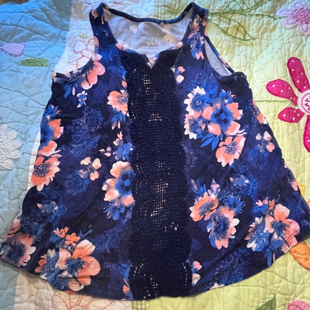 Justice floral tank top